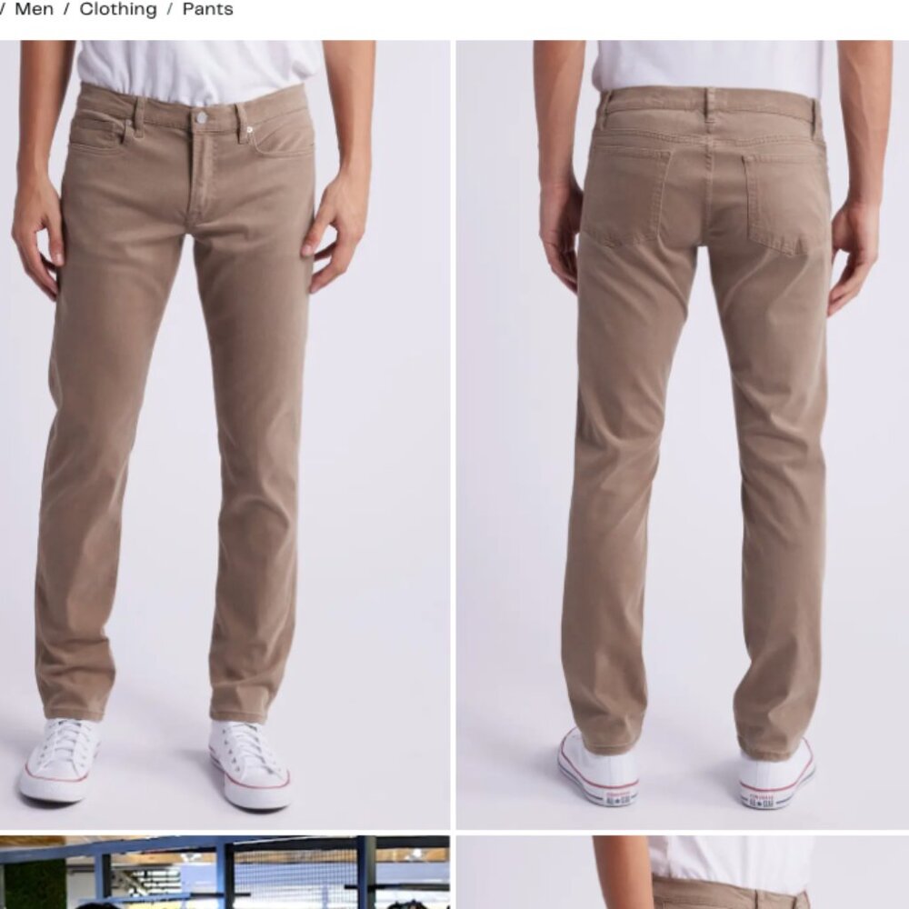 FRAME L'Homme Slim Fit Five-Pocket Twill Pants Men's Sz 32 NWT